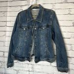 RXB Y2K Blue Jean Jacket with Cropped Length and Distressed Look SZ XXL Trucker Photo 7