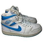 Nike  Women’s Size 7 White Powder Blue Air Jordan 1 Mid Sneakers BQ6472-114 Photo 6