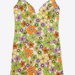 ZARA NWT Floral Multicolor Sleeveless Mini Dress XS Photo 0