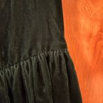 Jessica McClintock Dark Green Velvet Prairie Retro Prom Vintage Dress Size 13 Photo 10