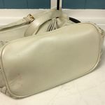 Vtg Aspects by Lisette pear cream woven‎ bag 9” x 11” Photo 6