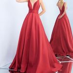 Mac Duggal  Ieena 55010 Plunging V-Neck V-Back Gown Photo 1