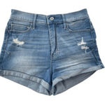 Hollister ‎ Denim Shorts High Rise Distressed Cuffed Blue Jean Shorts W26 Photo 0
