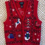 Vintage Studio Festive Red Sweater Vest Size undefined Photo 0