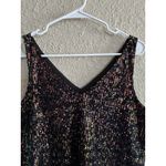 Loft Vintage  Woman Y2K Rainbow Sequin MP Double V Neck‎ Sparkle Shimmer Photo 4