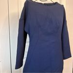 Italian Space Style Concept Structured Navy Blue Cocktail Dress Size 40 Italian Photo 7