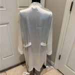Linea Donatella Linnea Donnatella Elegant White Satin Robe Lace Trim size large xl polyester Photo 2