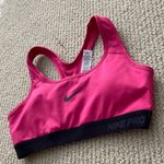 Nike Pro Dri-FIT Swoosh Medium Support Padded Sports Bra Hot Pink Small Like New Photo 1