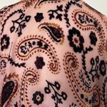 Japna  Velvet Burnout Floral Paisley Cape Shawl Tassel Fringe Kimono Boho Chic M Photo 6
