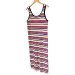 Club Monaco NWT  Dress Summer Stripes Rib Knit Midi Tank Dress Women’s Size Large Photo 6