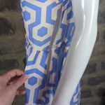 ANNABELLA Dress Geometric Shape Short Sleeve Woman's Size Large Blue White Photo 9