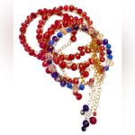 Austrian Crystal Hand Wired Bangle with Adjustable Sizing in Shades of Blue Silver Photo 4