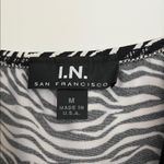 I.N. San Francisco  Black and White Zebra Print Tank Top NWT Photo 2