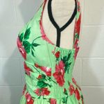 Voodoo Vixen Green & Red Floral Swing Dress Photo 4