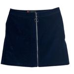 Misha NoNoo Mini Skirt Blue Velvet Size Medium Boho‎ Retro '60's Front Zipper Photo 0