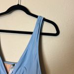 J.Crew  Long Torso Vneck Ruched Powder Blue One Piece Swimsuit‎ Size 14 Photo 4