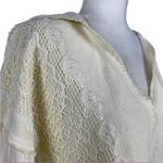 Free People Lacey Ivory Hoodie Crop Top Pullover Crochet Lace Boho Size Small Photo 2