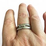 Lia Sophia Silver Chunky Statement Ring Size 9 Photo 2