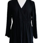 Old Navy  Maternity Black V-Neck 3/4 Sleeve Tie Waist Blouse Top Size Medium NEW Photo 0