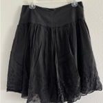 EXPRESS Skirt Womens 10 Black Embellished Y2K Preppy Knee Length Dainty Romantic Photo 0