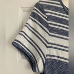 Max Studio  Babydoll Striped Scoop Neck T-Shirt Dress - Blue - Size XS - EUC‎ Photo 3