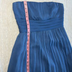 J.Crew Strapless Chiffon Juliet Dress Blue Size 8, SHEEL 100%Silk Photo 10