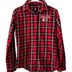 NFL Team Apparel Kansas City Chiefs Flannel Shirt Womens Red Size Small Football Photo 0