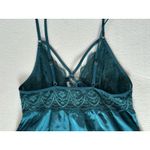 VTG Woman Lace Teal Nighty Nightgown Chemise Slip‎ Dress V Neck 90s Y2K Small Size undefined Photo 4