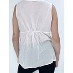 Merona  White Boho Babydoll V-neckline Tank Top Size Medium Photo 2
