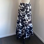 Venus Flare Skirt Womens Sz 4 Black and White Dot Print Maxi Skirt Photo 3