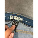 REWASH  Distressed Light Wash Denim Jeans Ripped Knee‎ Trendy Streetwear B-390 Photo 2