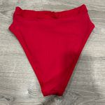 l*space NEW L* Red Bitsy Cut High Waist Bikini Bottom Photo 2