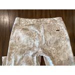 Cache Floral Lace Jacquard Print Skinny Jeans Gold/Off White lowrise Pants 2 Photo 10
