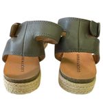 Lucky Brand LK Garston Gray Leather Espadrille Flat Sandal Size 7 Photo 3