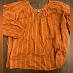 Aerie  Blouse Top Women’s Small Striped Orange Eyele Photo 0