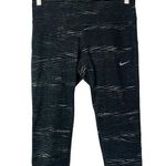 Nike Dri-Fit Black & White Printed Running Crop Athletic Pants S Photo 0