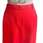 Vintage 80s Circle T By Marilyn Lenox Long Red Maxi Skirt with Pockets Size 10 Photo 4