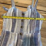 Romeo + Juliet Couture NWT Blue Stripe Overall Jumpsuit M Photo 3