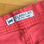 Lee Classic Fit High Rise, Straight Leg Jeans, Coral Red Orange, Size 12 Photo 8