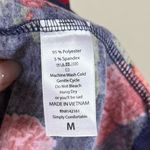 LuLaRoe Boho Chic Navy Blue Red Rose Print Soft Stretchy Casual M High Low Top Oversized Photo 5