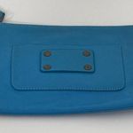 Ann Taylor Blue Leather Wristlet/Clutch Photo 0