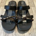 Aetrex  Kori Slide Sandals Pewter Size 40 9-9.5M Embellished Beaded Metallic Photo 1