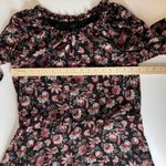 Talbots  Womens‎ Floral Midi Dress Sz XS Long Sleeve Boho Cottagecore Fall Modest Photo 9