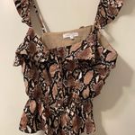 Emory park Snakeskin Crop Top  Photo 0