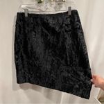 Groovy Philippe Adec Paris crushed velvet mini skirt fun furry luxury vintage Black Size M Photo 3