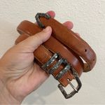 Brighton women’s belt large 34 brown western 90s leather cowgirl charms USA Photo 0