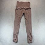 FP Movement High Waisted Leggings Smocked Waist Ruched Ankle XS READ Brown Photo 8