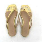 J.Crew  Gold Metallic Square Toe Flip Flop Sandal Women's Size 8 Photo 3
