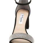 Nina  Eloise Ankle Strap Sandal True Black Suede Womens Size 9 EUC Photo 2