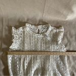 Madewell NWT  White Floral Eyelet Pintuck Sleeve Mini Dress M Boho Cottagecore Photo 5